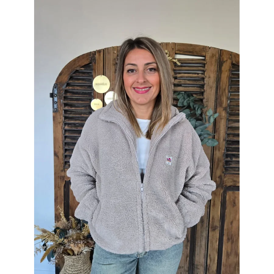 Veste polaire Clemence taupe