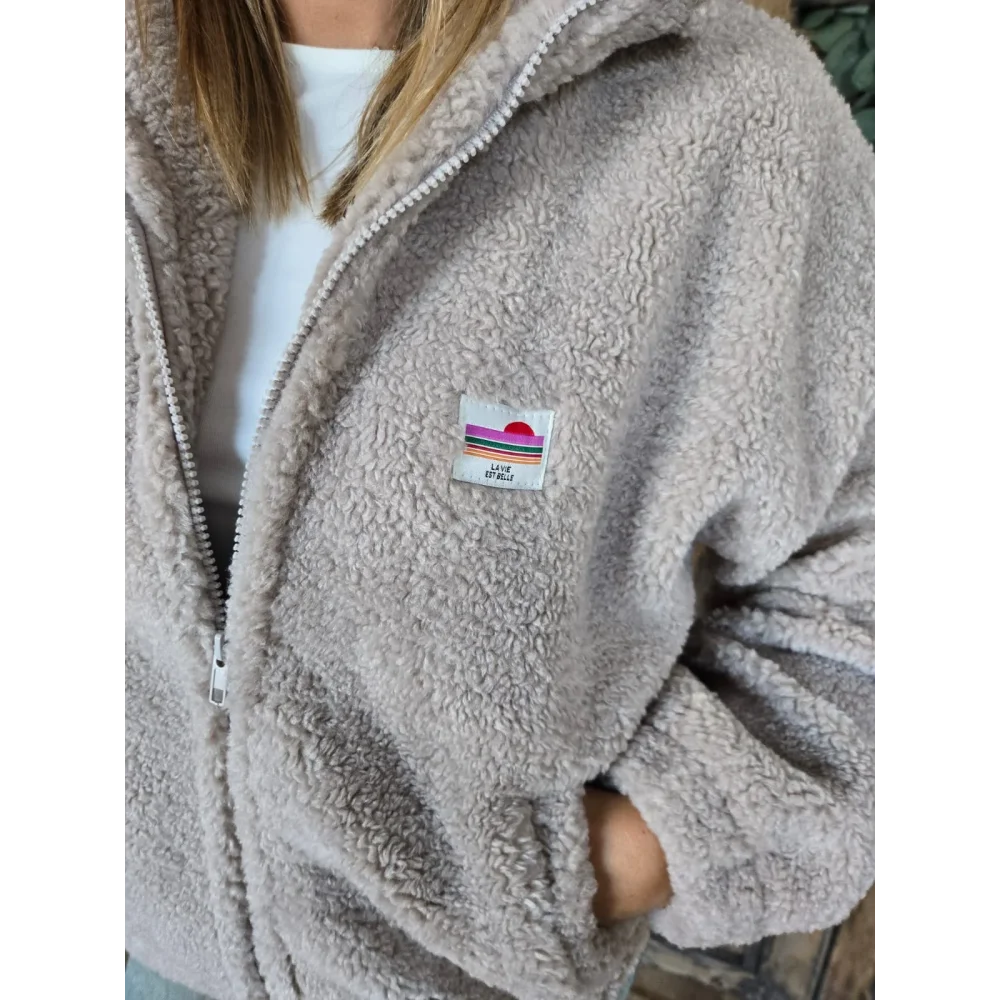 Veste polaire Clemence taupe