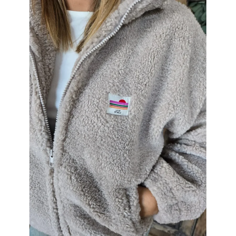 Veste polaire Clemence taupe