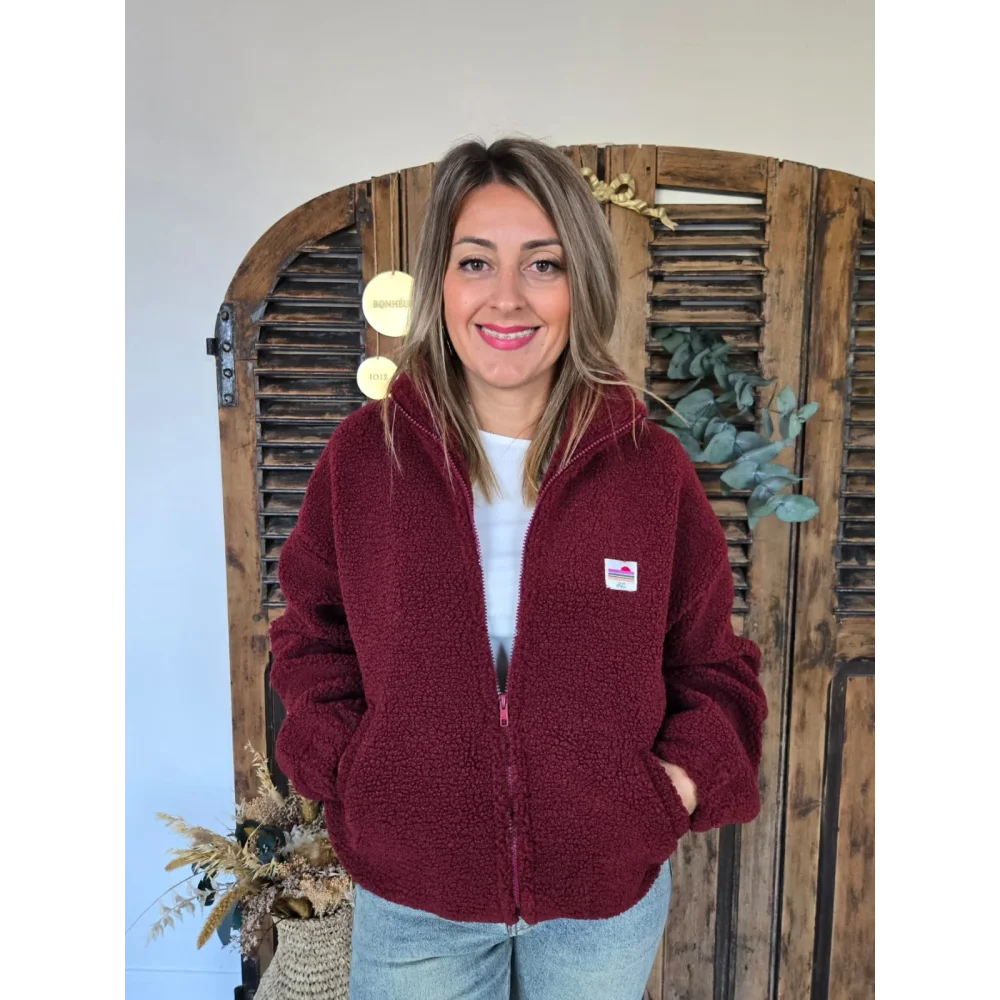 Veste polaire Clemence bordeaux