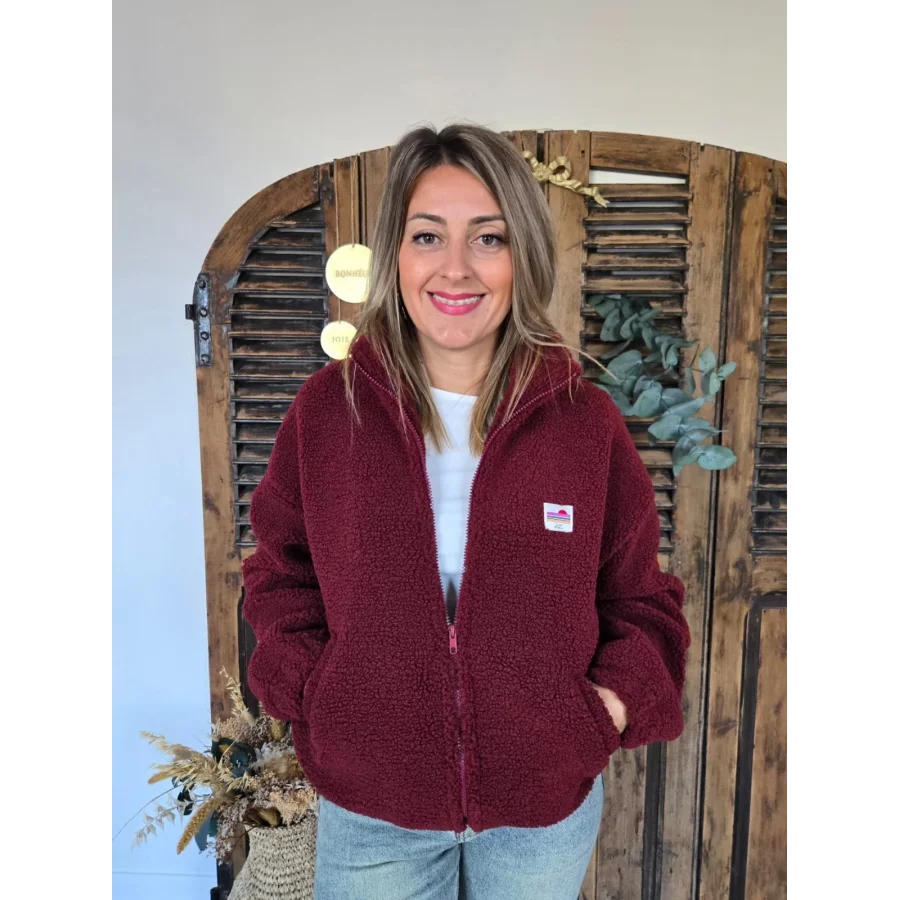Veste polaire Clemence bordeaux