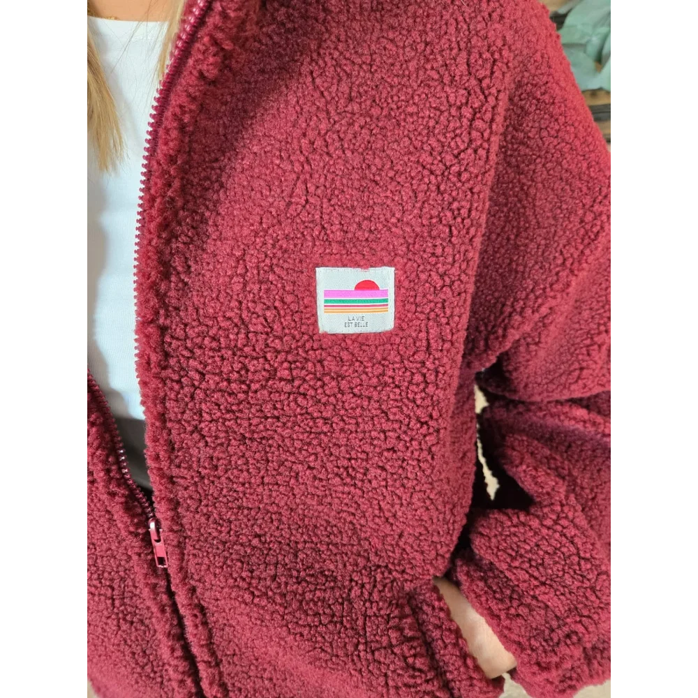 Veste polaire Clemence bordeaux