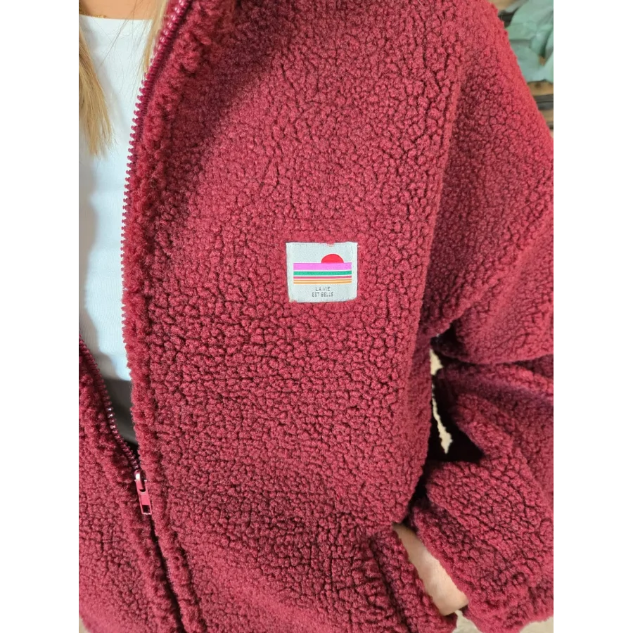 Veste polaire Clemence bordeaux