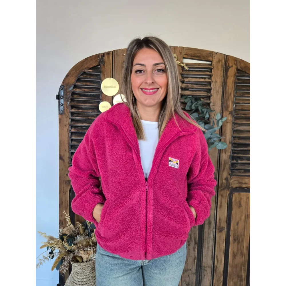 Veste polaire Claudette framboise