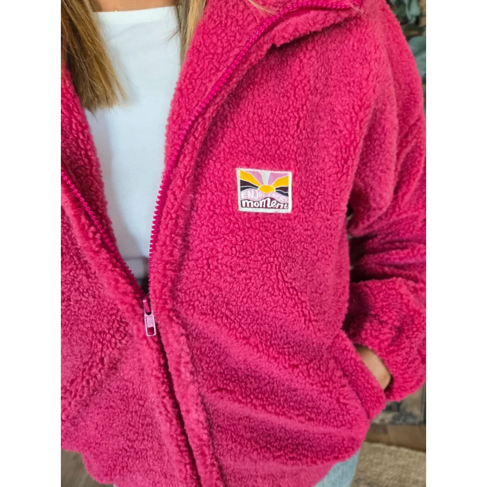Veste polaire Claudette framboise