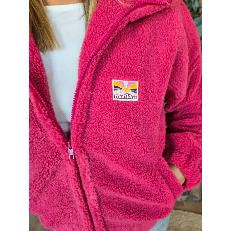 Veste polaire Claudette framboise