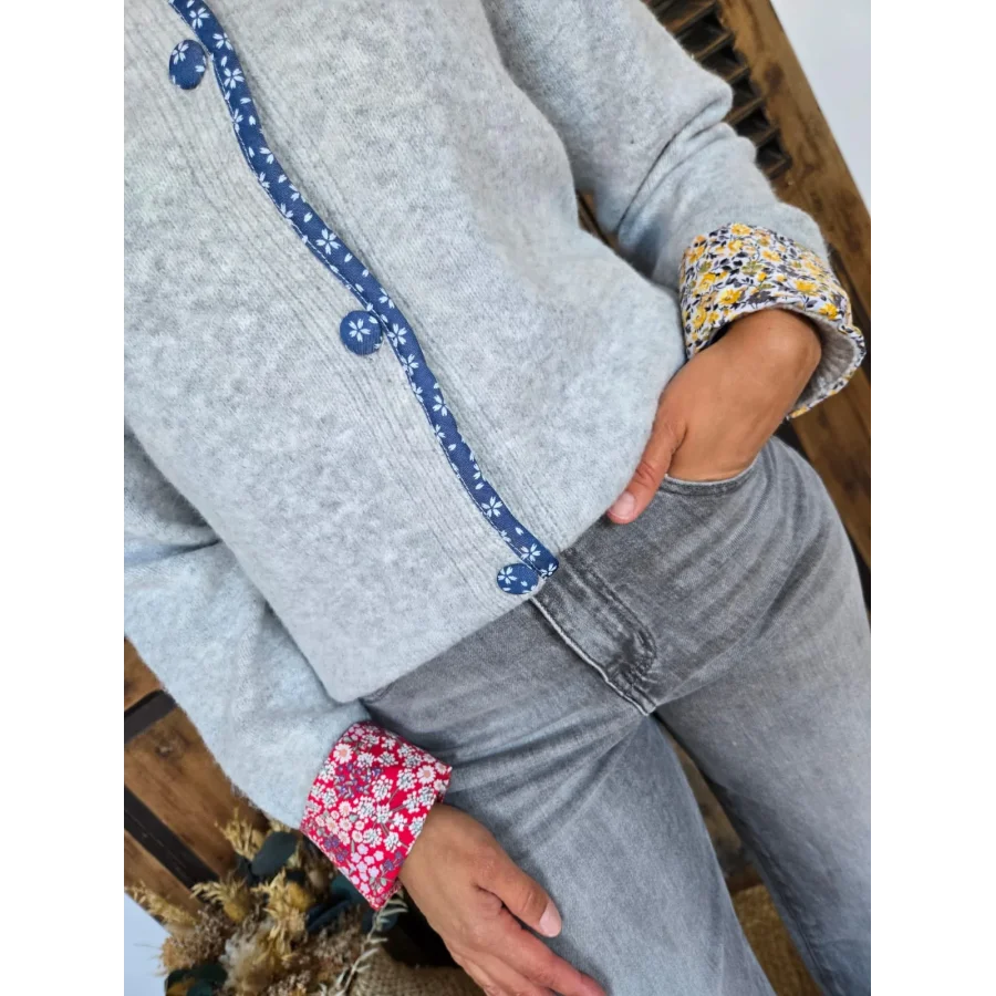 Gilet Honoré gris chiné