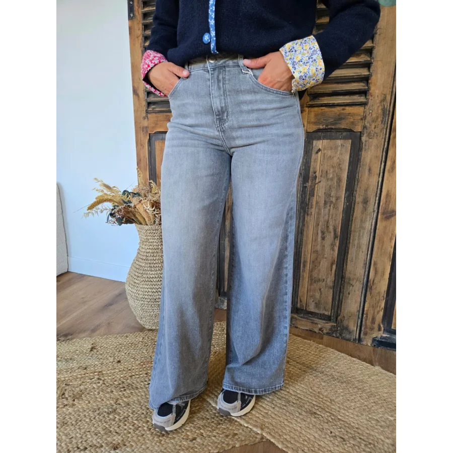 Jean Loan pallazo gris