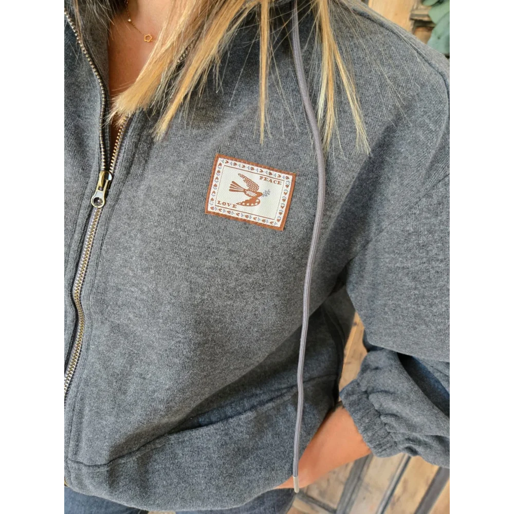Veste sweat Claude gris
