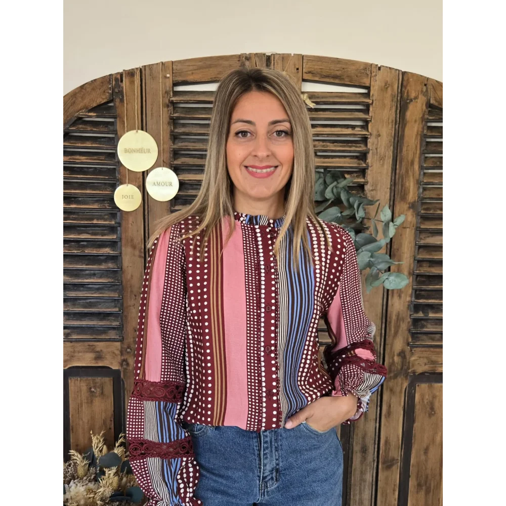 Blouse Eden pois et rayures