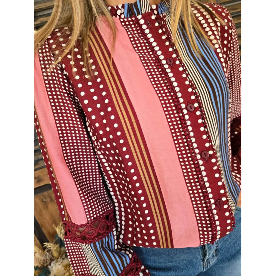 Blouse Eden pois et rayures