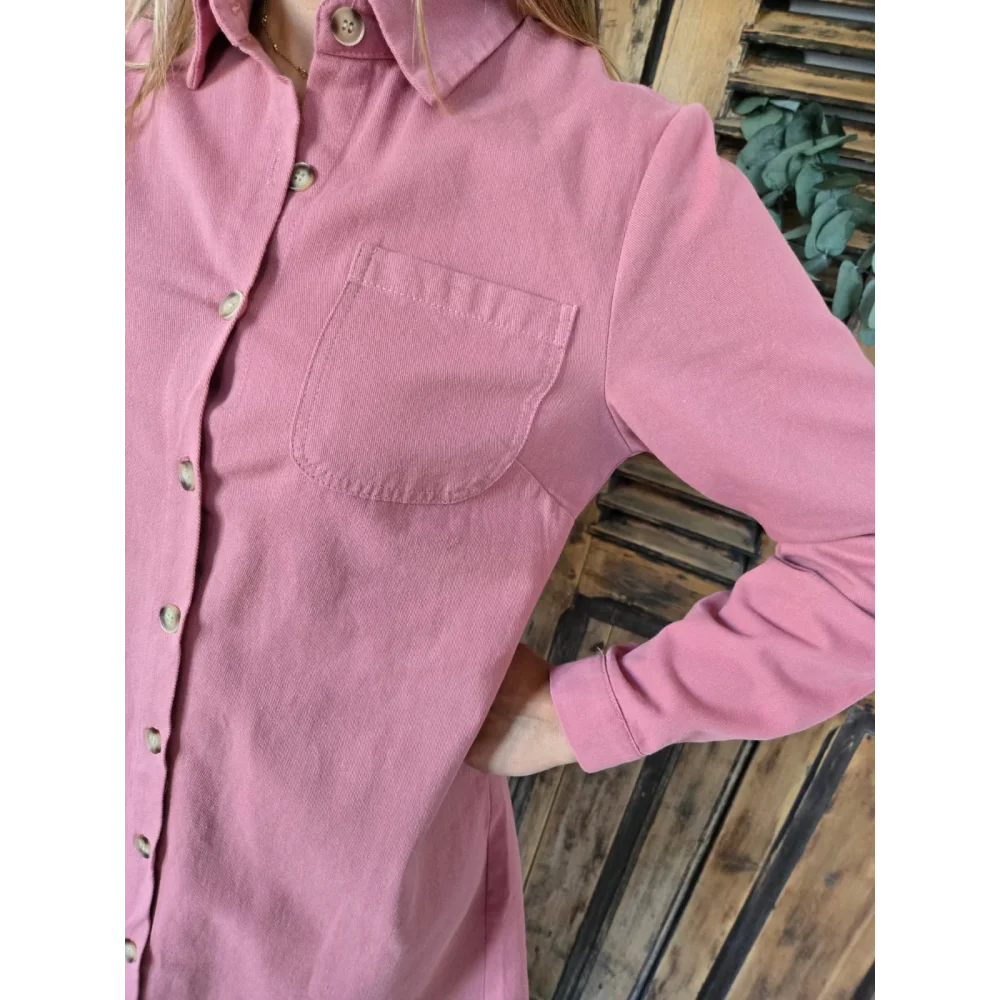 Robe chemise Eliane rose