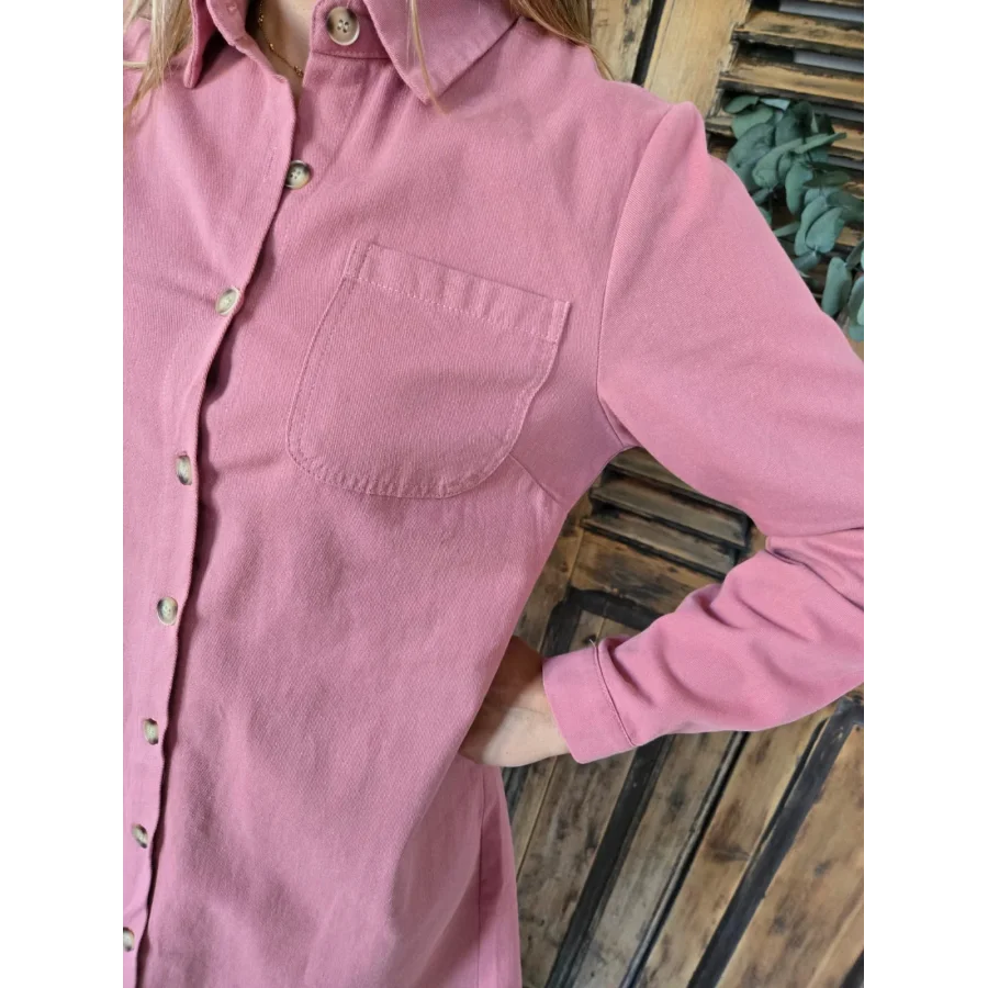 Robe chemise Eliane rose
