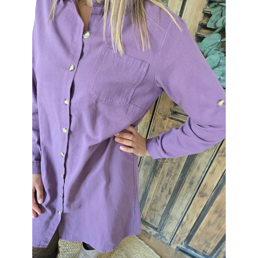 Robe chemise Eliane violet