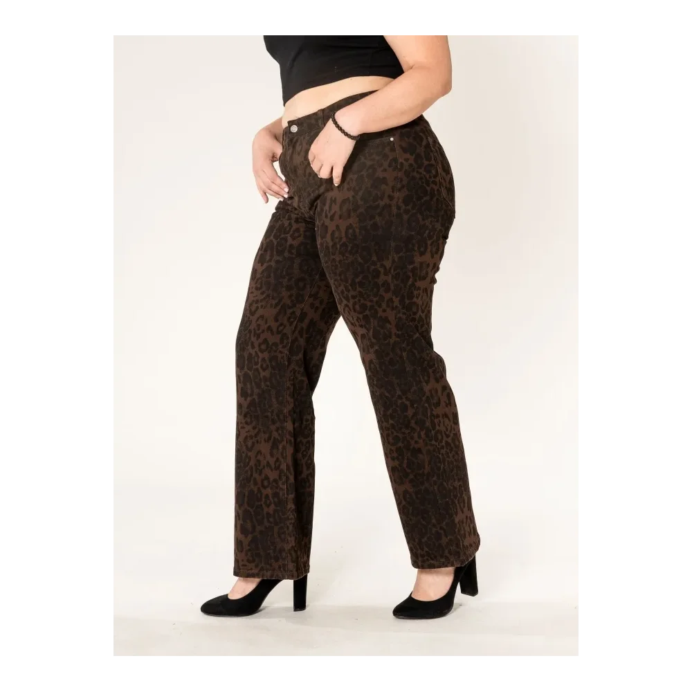 Jean Ange flare leopard choco