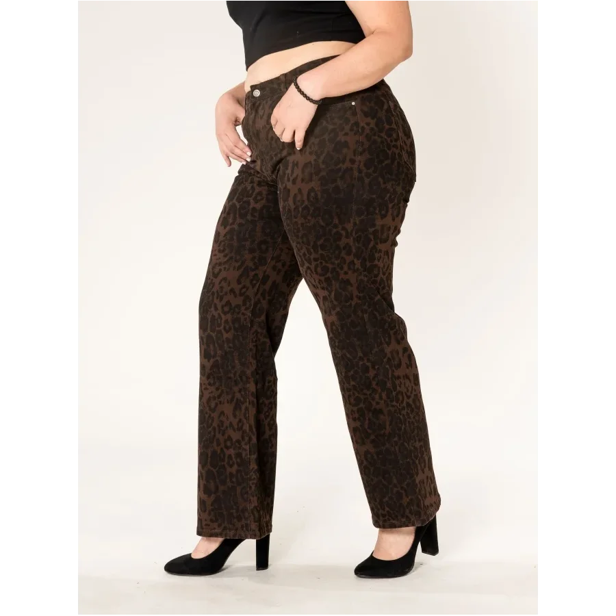 Jean Ange flare leopard choco
