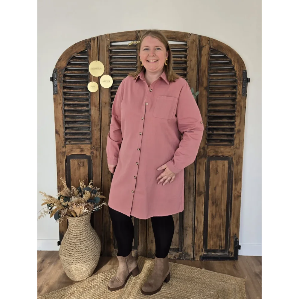 Robe chemise Eliane rose