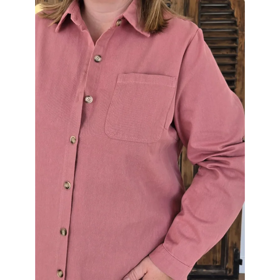 Robe chemise Eliane rose