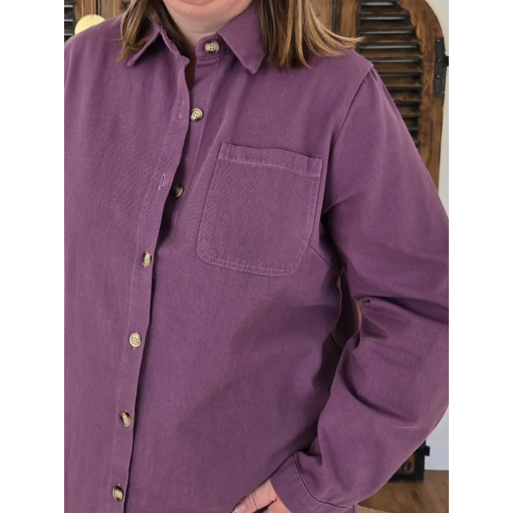 Robe chemise Eliane violet