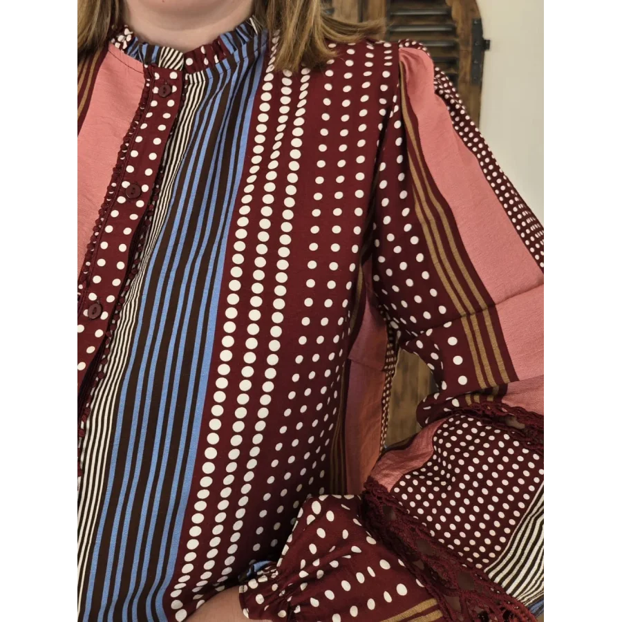 Blouse Eden pois et rayures
