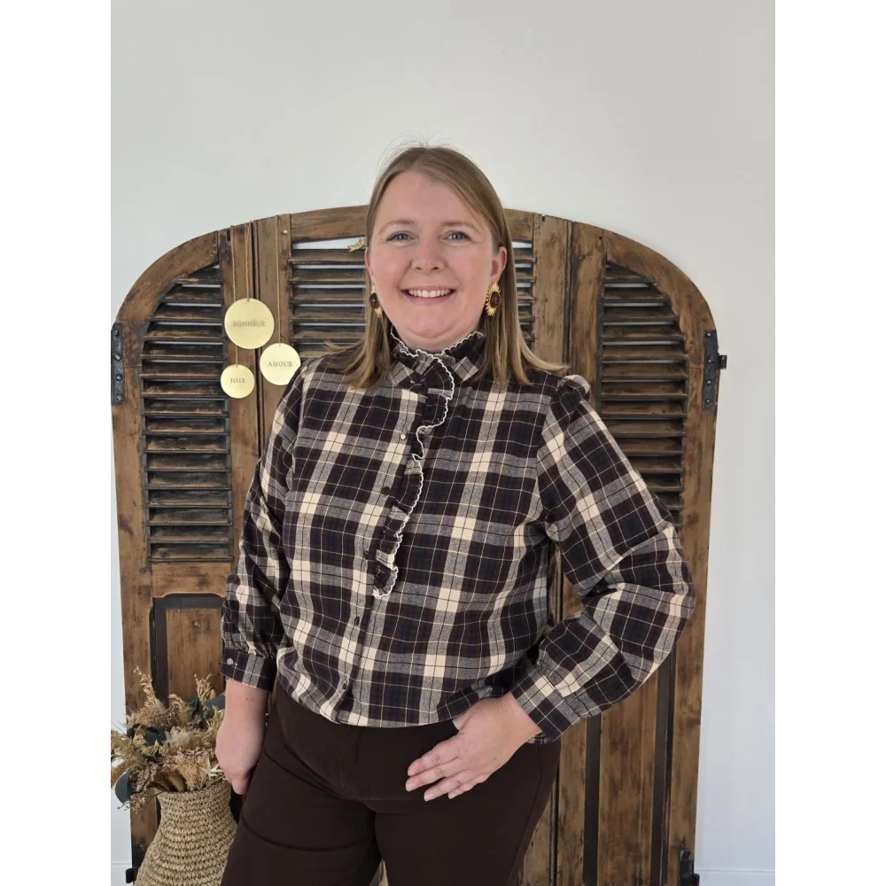 Chemise Eline carreaux choco