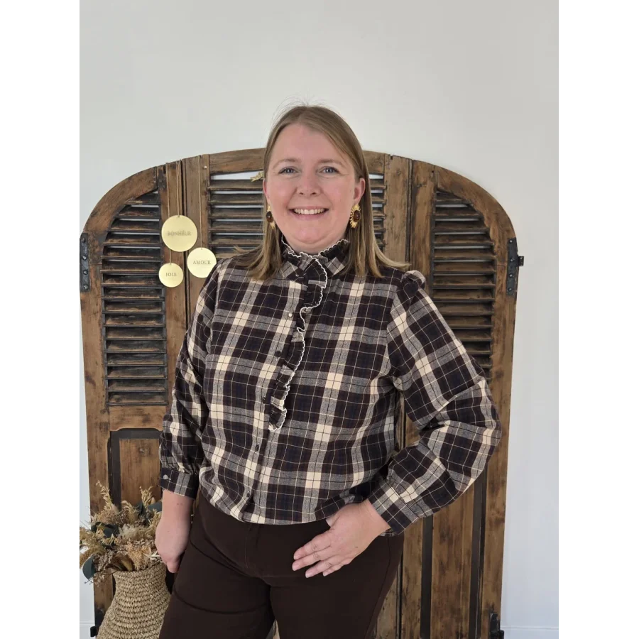 Chemise Eline carreaux choco