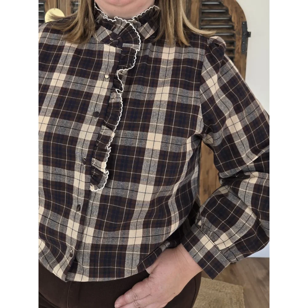 Chemise Eline carreaux choco