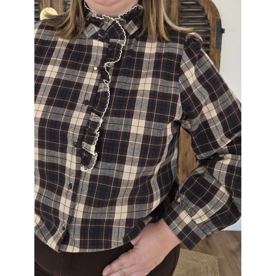 Chemise Eline carreaux choco