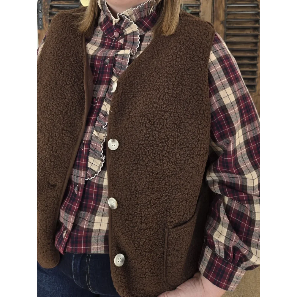 Gilet Guy bouclette choco