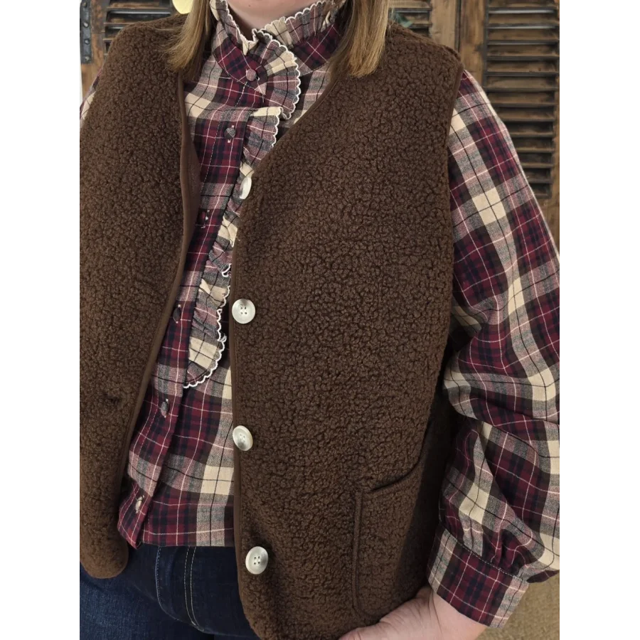 Gilet Guy bouclette choco