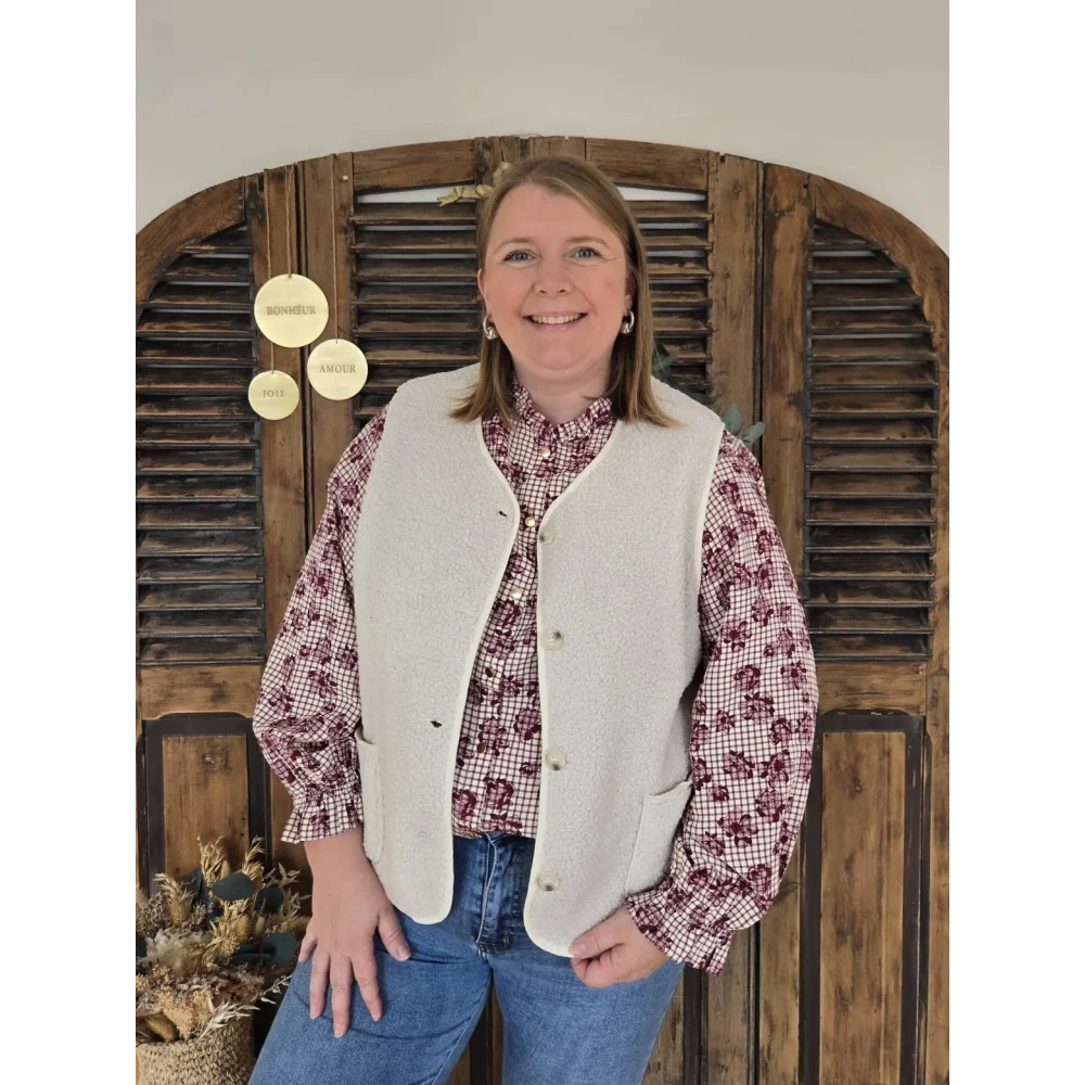 Gilet Guy bouclette beige