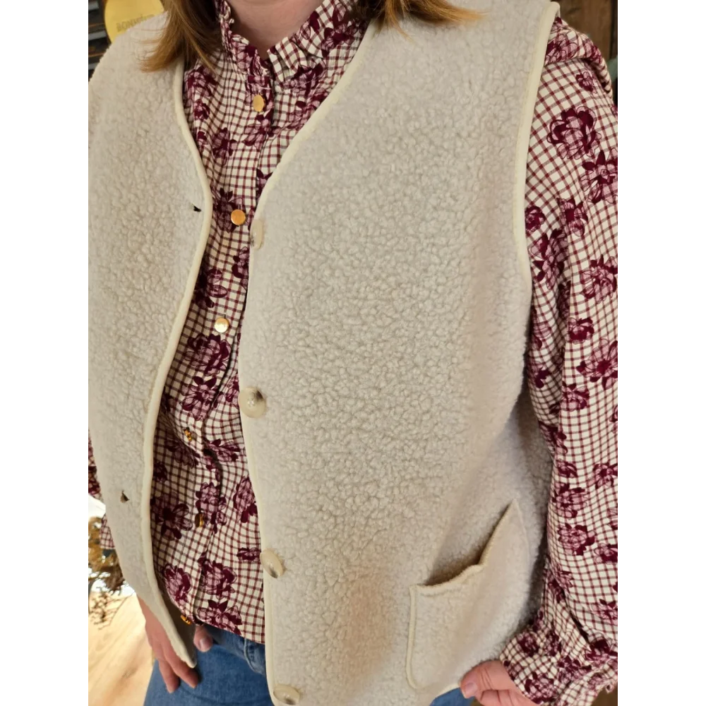 Gilet Guy bouclette beige