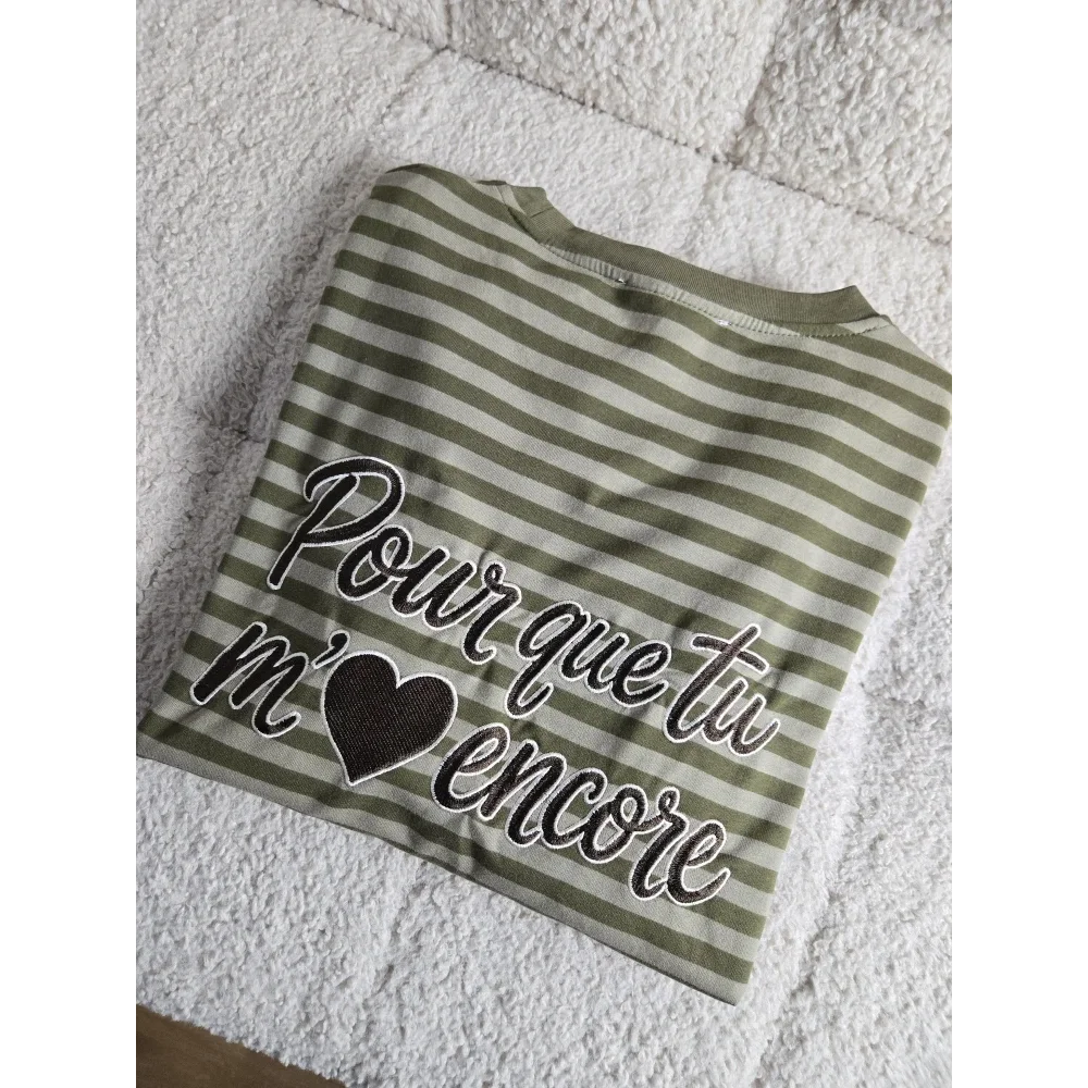 T-shirt Dion kaki Pour que tu m'aimes encore
