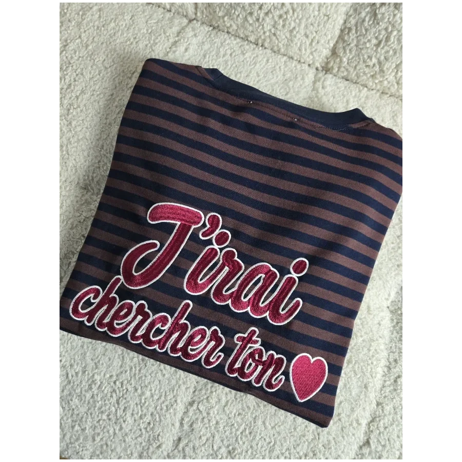 T-shirt Dion choco J'irai chercher ton coeur