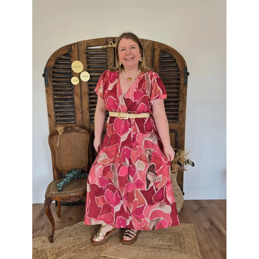 Robe longue Cynthia rose