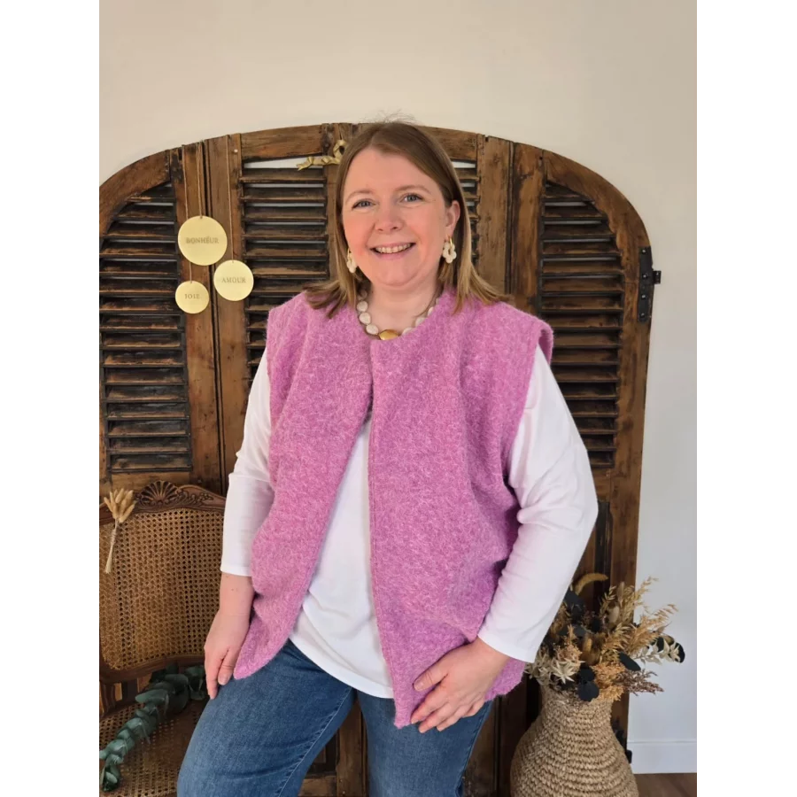 Gilet Malo feutrine rose