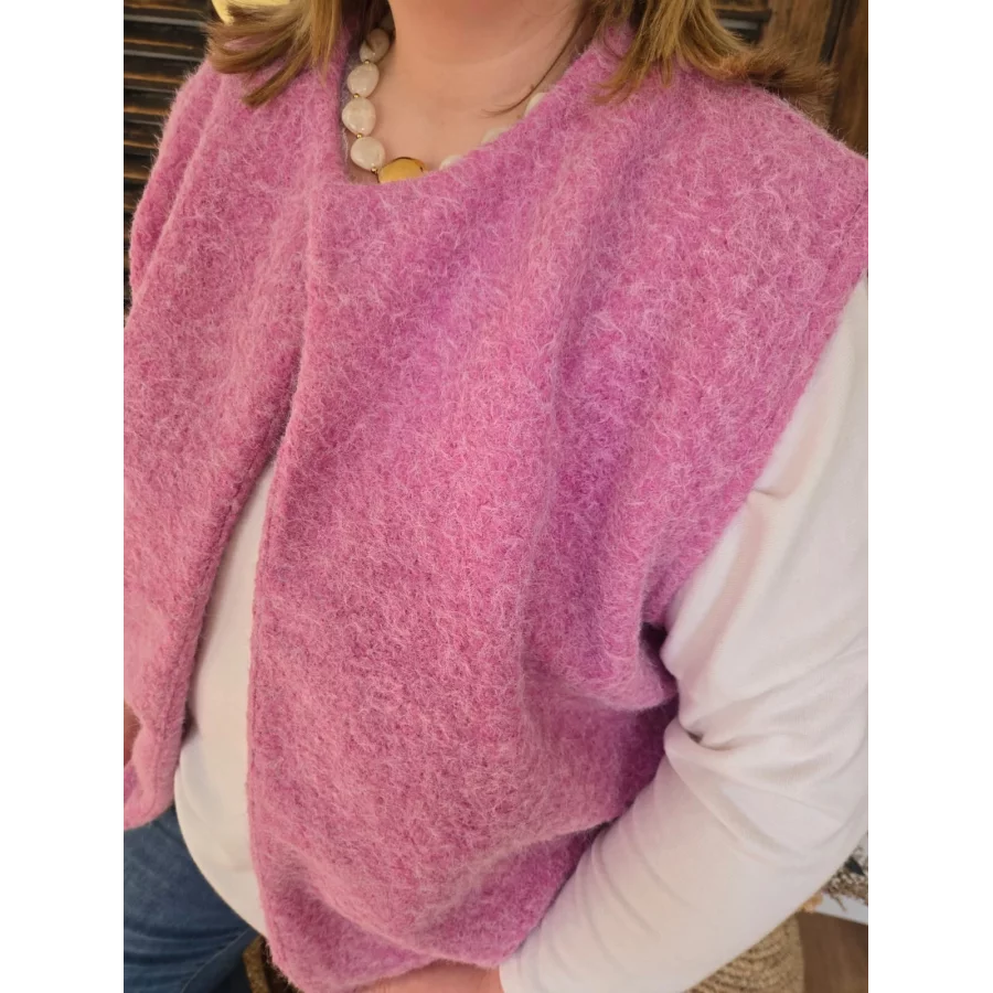 Gilet Malo feutrine rose
