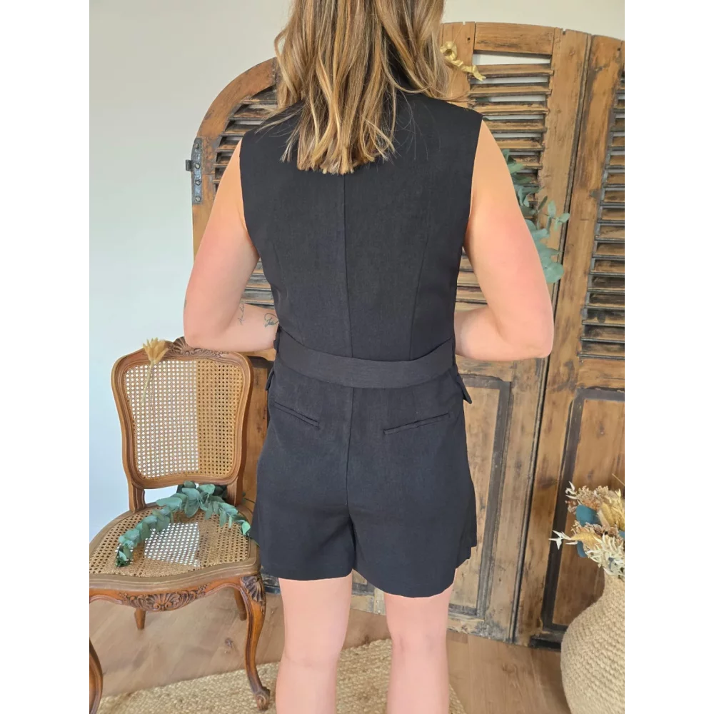 Combi short Cleo tailleur noir