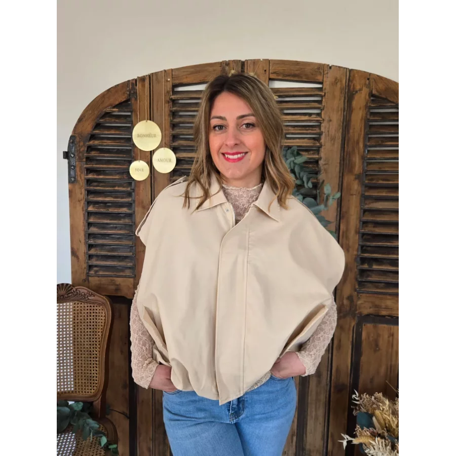 Blouson sans manches beige Ferdinand