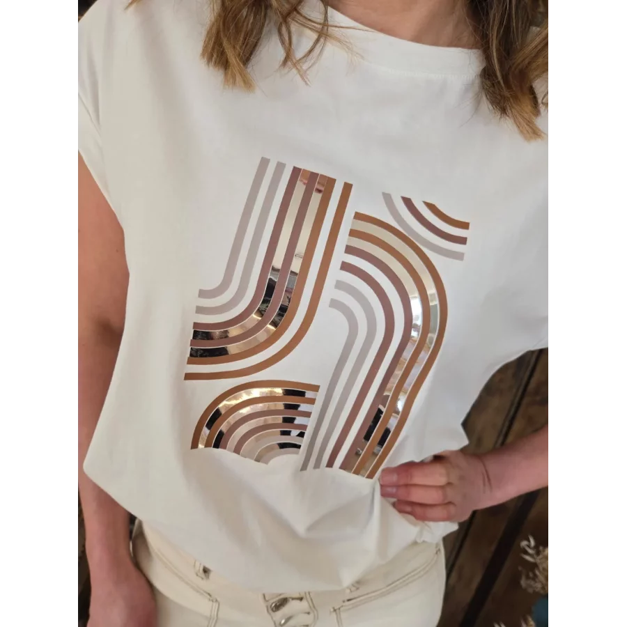 T-shirt Julian blanc motif choco