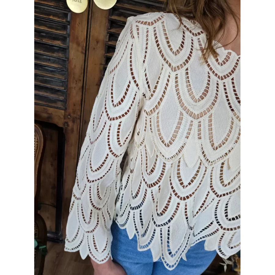 Blouse Coline crochet écru