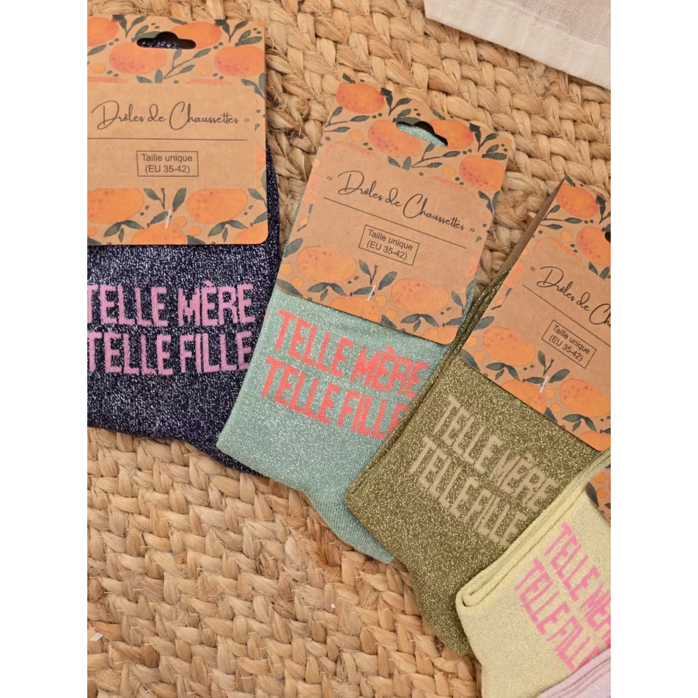 Chaussettes paillettes Telle Mere Telle Fille