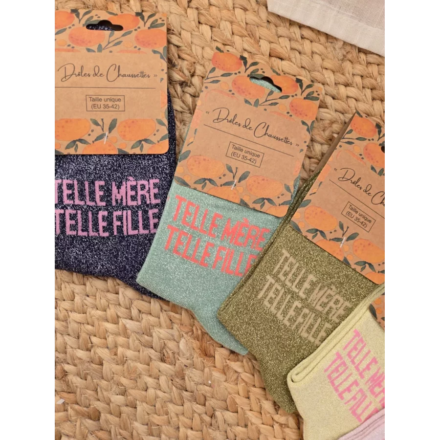 Chaussettes paillettes Telle Mere Telle Fille