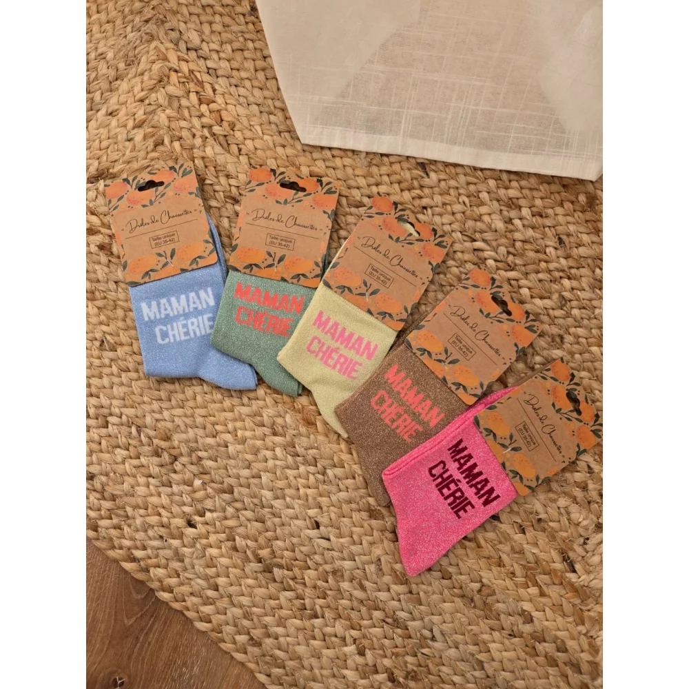 Chaussettes paillettes Maman Cherie