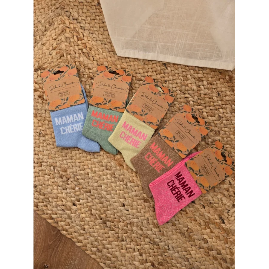Chaussettes paillettes Maman Cherie