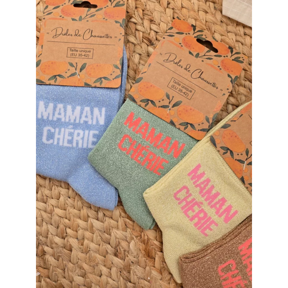 Chaussettes paillettes Maman Cherie