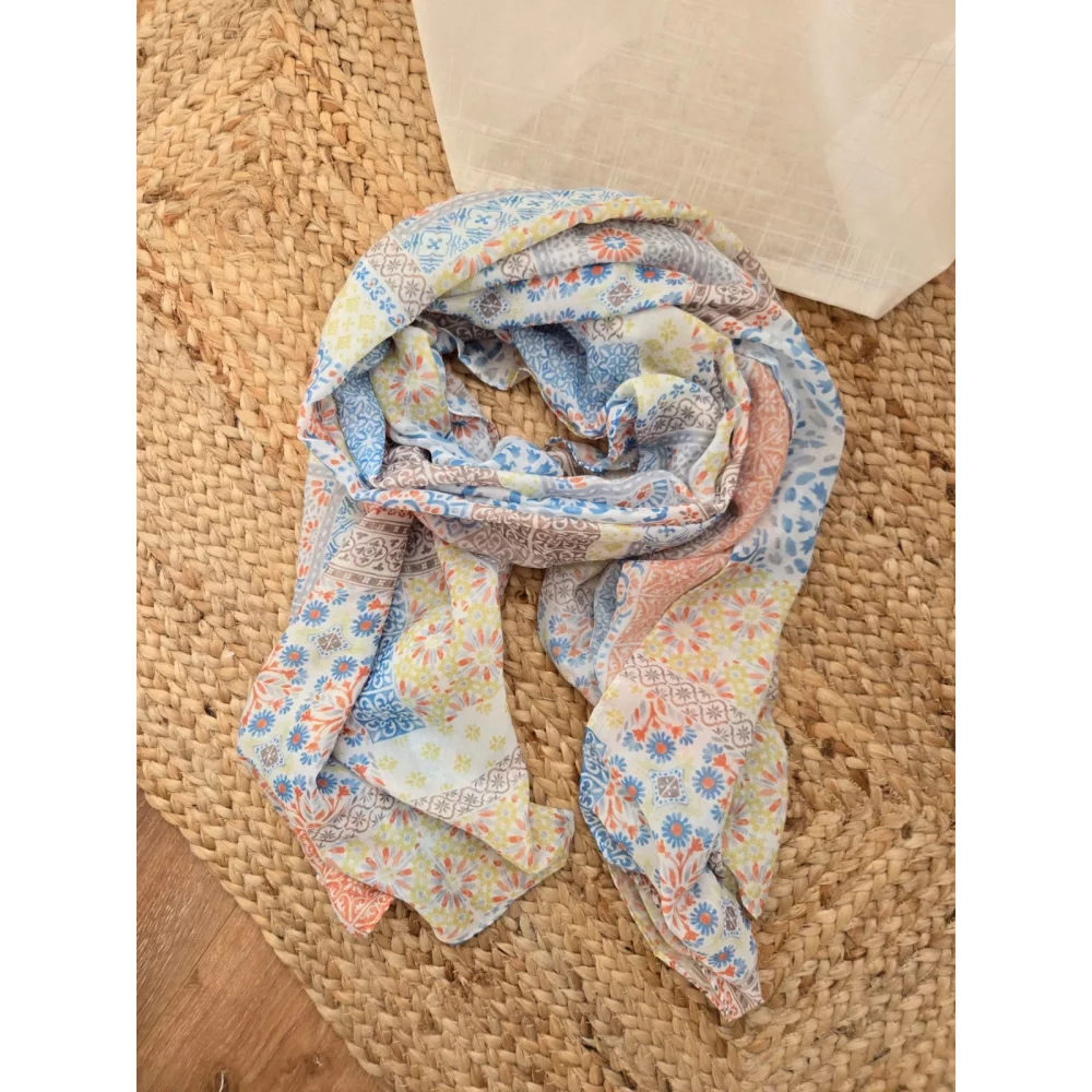 Foulard patchwork multicolore