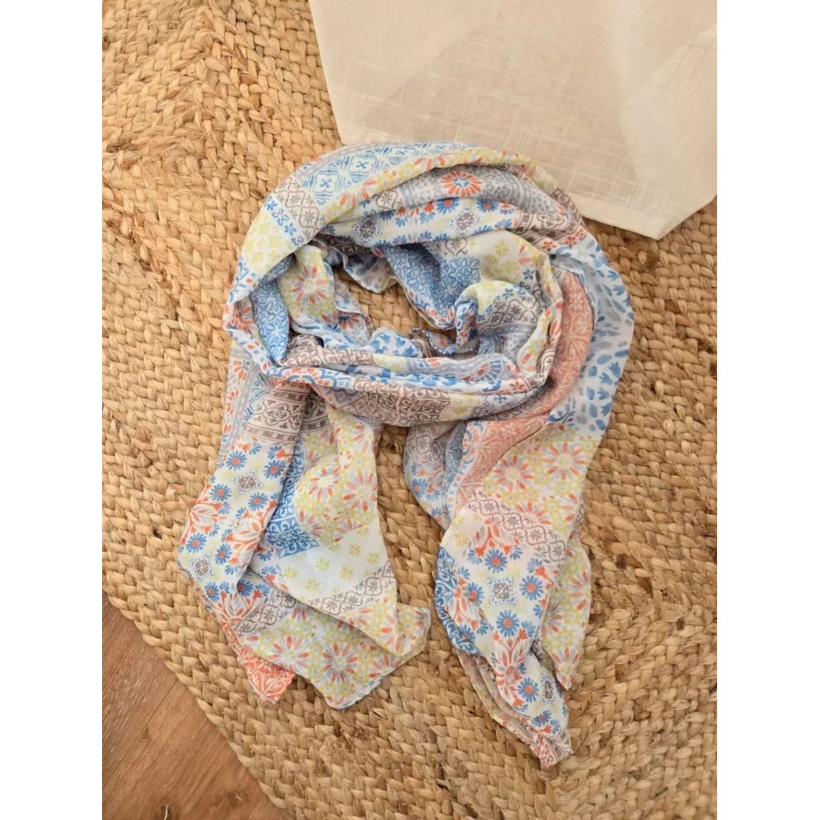 Foulard patchwork multicolore