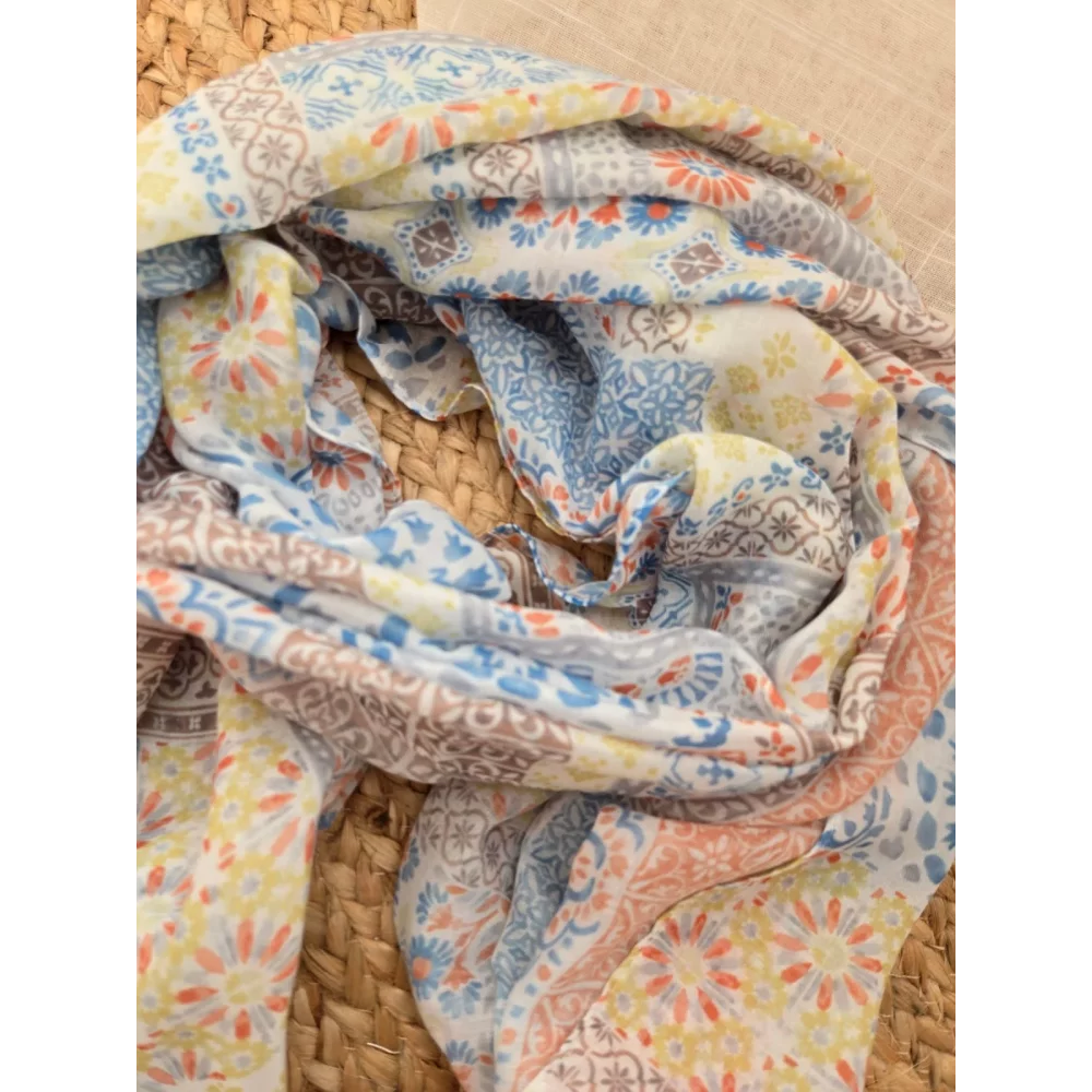 Foulard patchwork multicolore