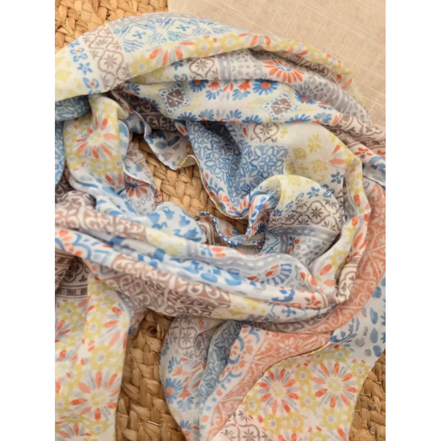 Foulard patchwork multicolore